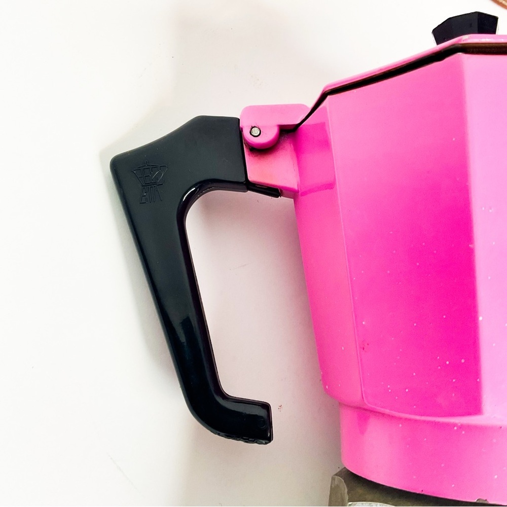 Vintage Pezzetti Pink Stovetop Espresso Maker Moka Pot - Picture 6 of 8